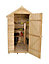 6x4 Apex Pressure treated Overlap Green Wooden Shed with floor (Base included) - Assembly service included