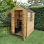 6x4 Apex Pressure treated Overlap Green Wooden Shed with floor (Base included) - Assembly service included