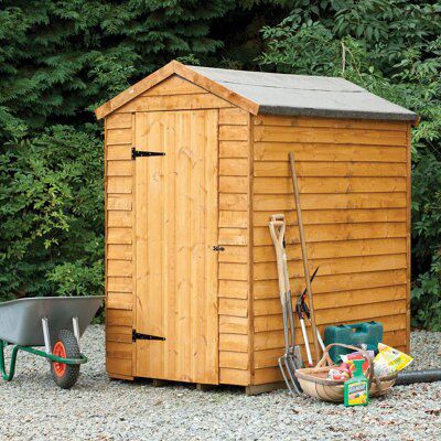 6x4 Larchlap Apex Roof Overlap Wooden Shed With Assembly Service | DIY ...