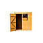6x4 Pent Dip treated Overlap Golden brown Wooden Shed - Assembly service included