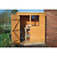 6x4 Pent Dip treated Overlap Golden brown Wooden Shed - Assembly service included