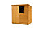 6x4 Pent Dip treated Overlap Golden brown Wooden Shed (Base included)