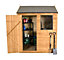6x4 Reverse apex Dip treated Overlap Golden brown Wooden Shed with floor - Assembly service included