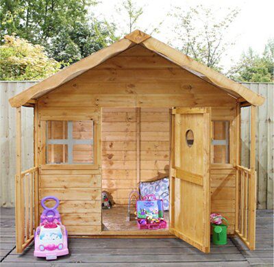 6x5'6 Honeysuckle Wooden Playhouse | DIY At B&Q