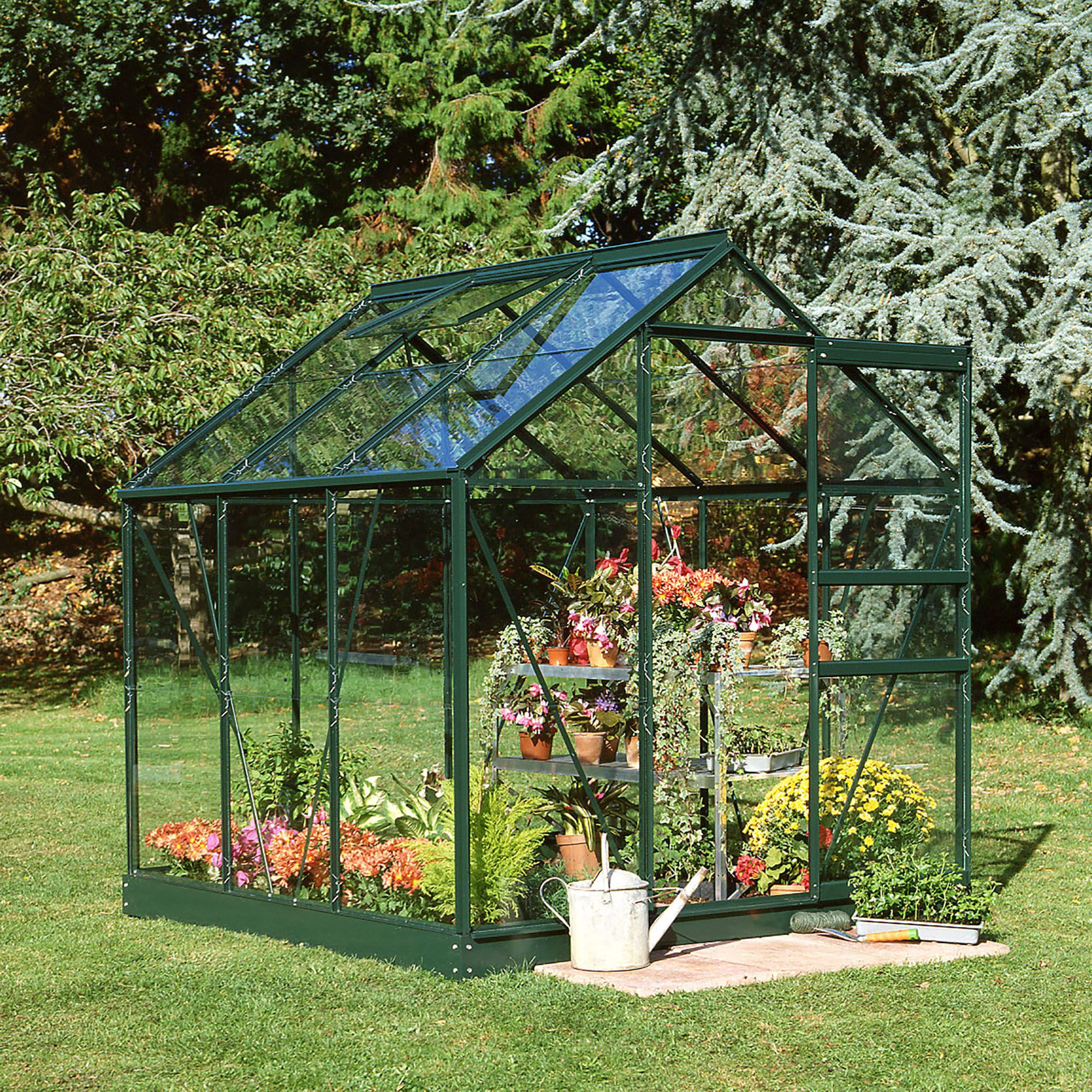 6x6 Horticultural Glass Apex Greenhouse | DIY At B&Q