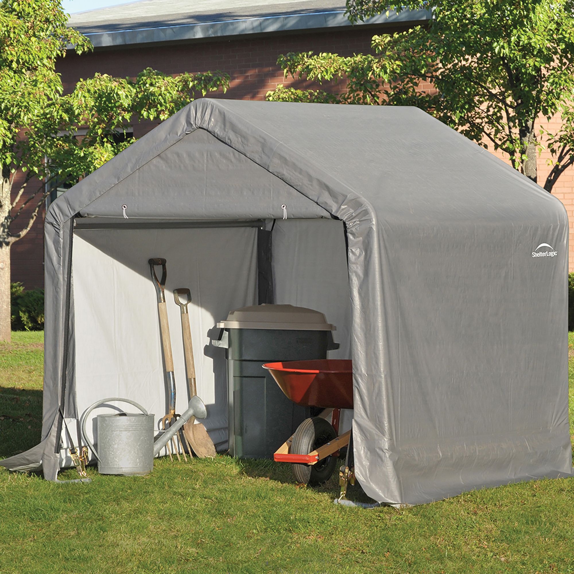 6x6 shed-in-a-box apex roof metal frame shed diy at b&q