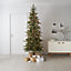7.5ft Slim Thetford Warm white LED Natural looking Pre-lit Artificial Christmas tree