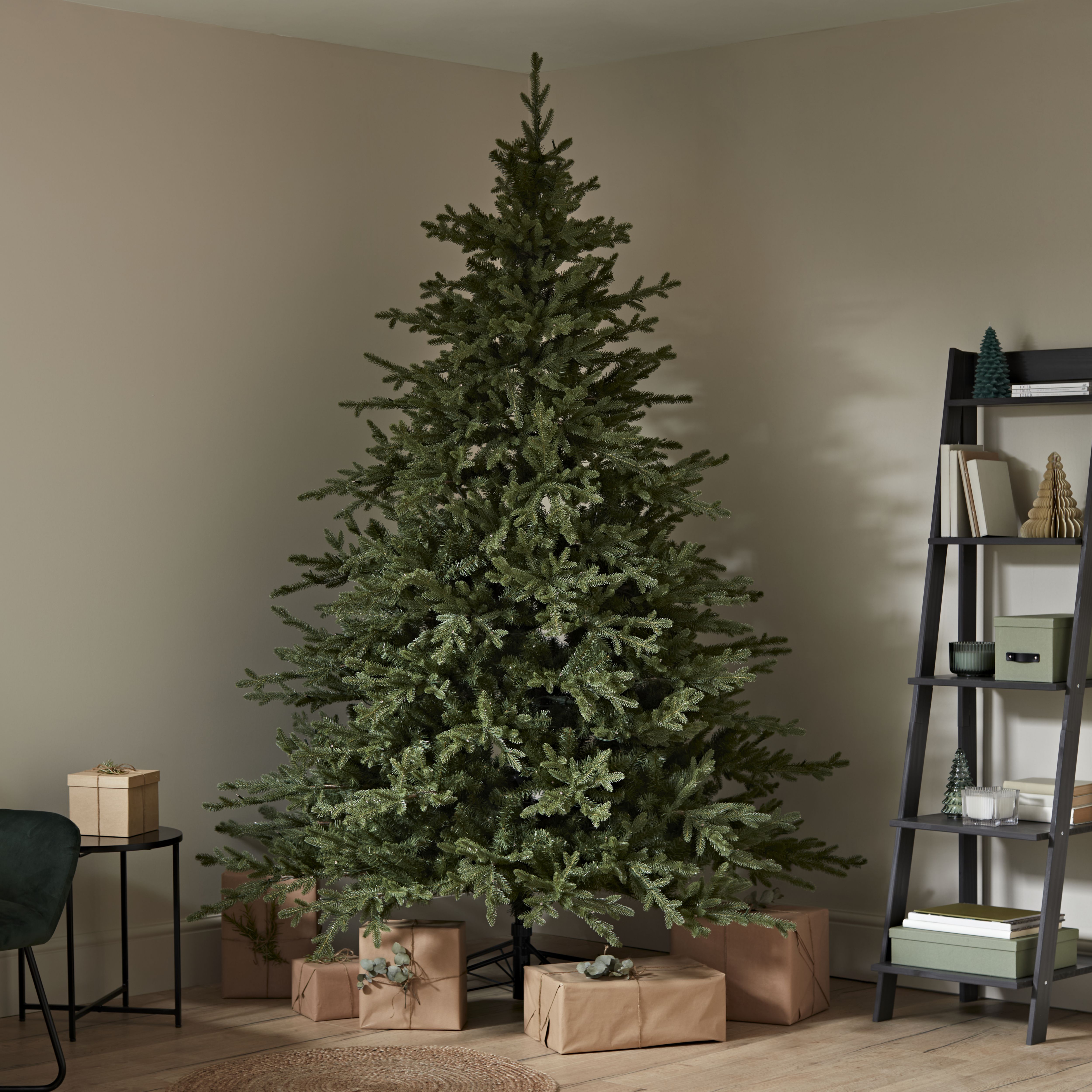7.6ft Full Thetford Warm white LED Natural Pre-lit Artificial christmas tree