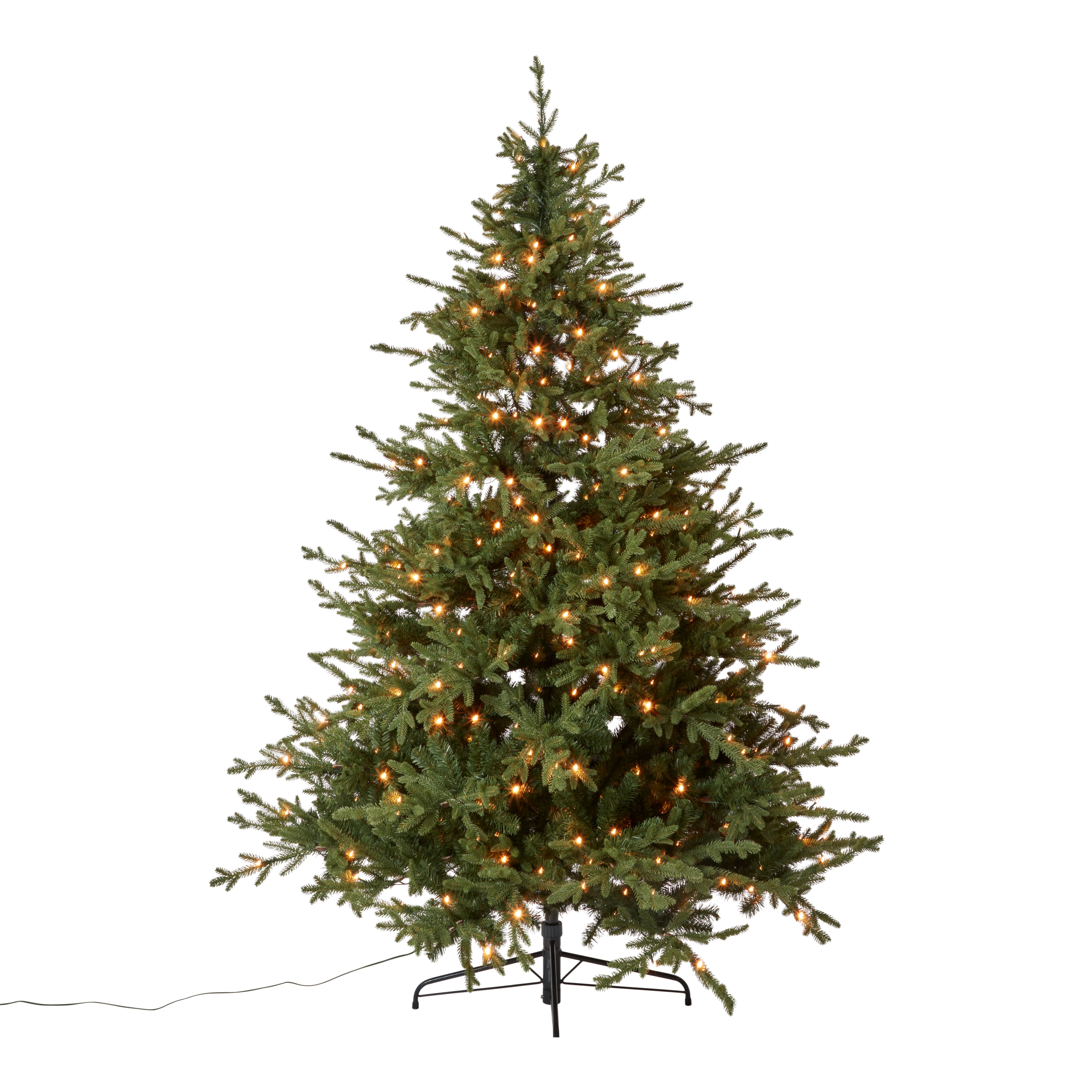 7.6ft Full Thetford Warm white LED Natural Pre-lit Artificial christmas tree