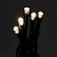 720 Ice white LED String lights Green cable