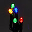 720 Multicolour LED String lights Green cable