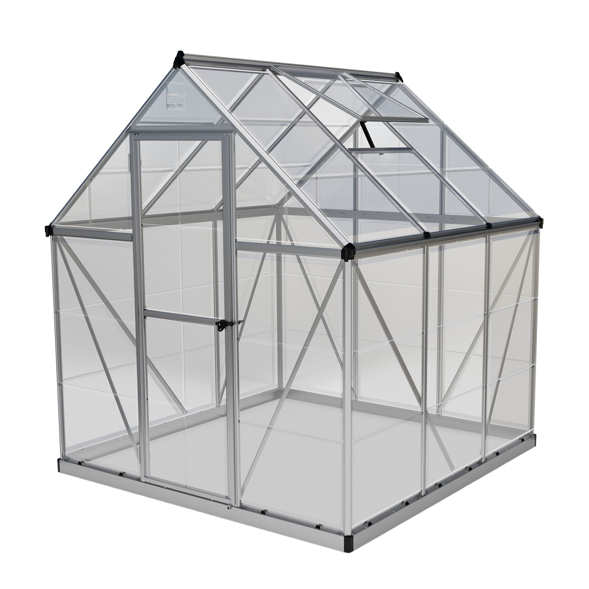 Palram - Canopia Harmony Polycarbonate Apex 6x6 Greenhouse