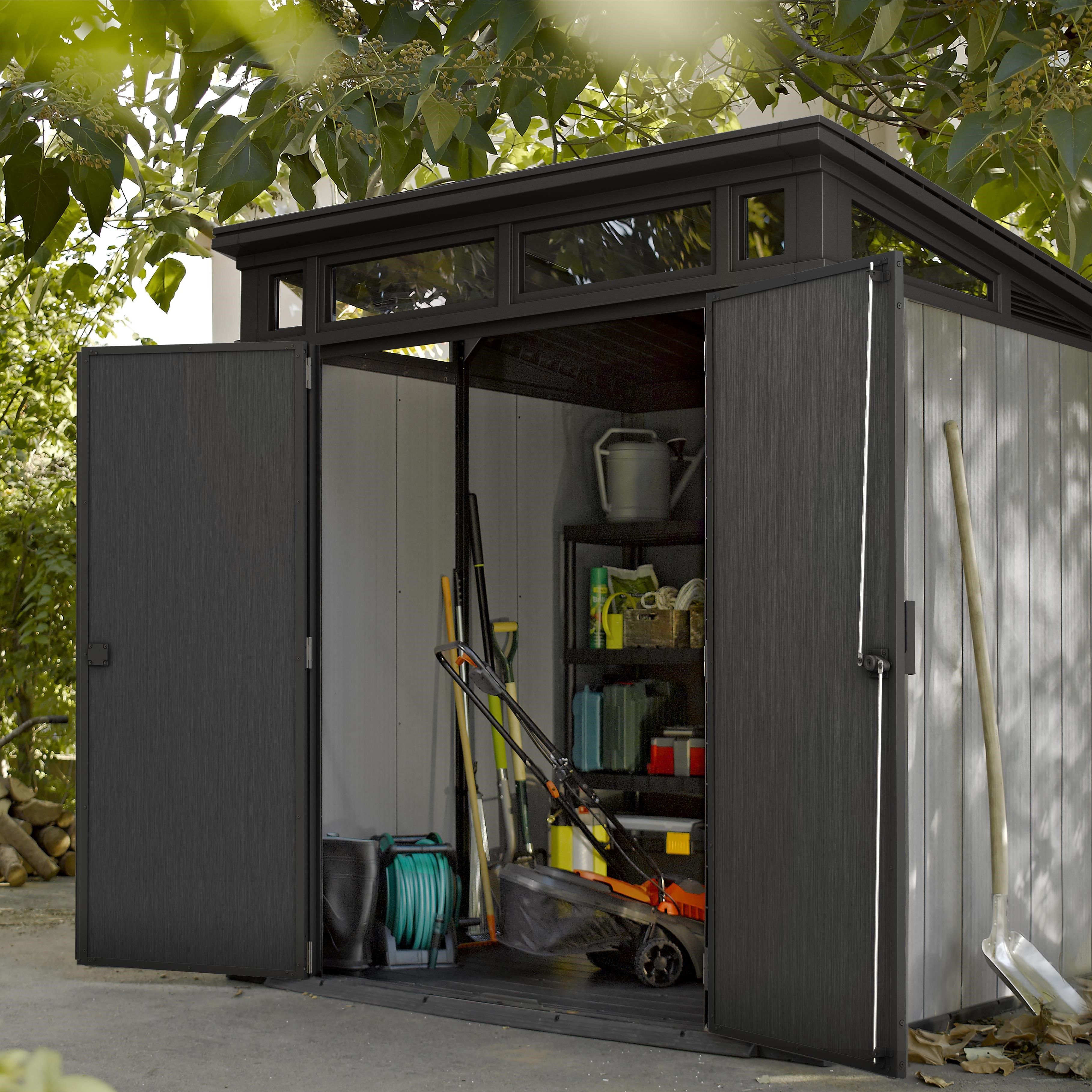 keter artisan 7x7 pent tongue & groove plastic shed