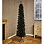 7ft Black pencil pine Black Wrapped Full Artificial Christmas tree