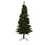 7ft Corner Green Wrapped Slim Artificial Christmas tree