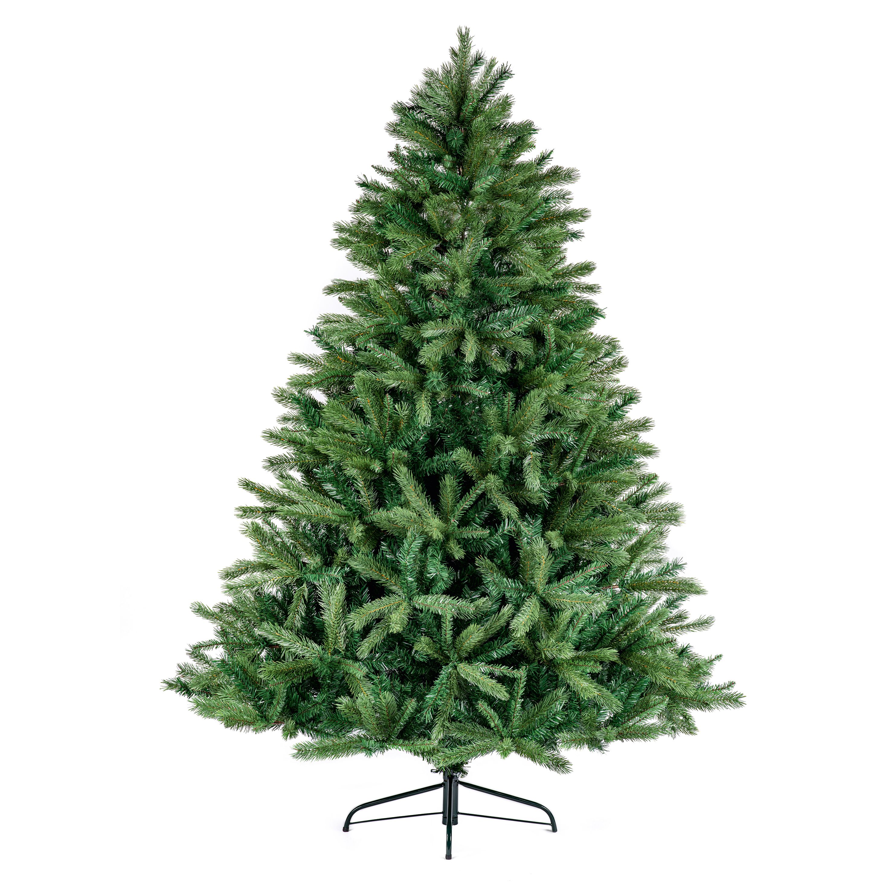 7ft Green Hinged Full Artificial Christmas tree | DIY at B&Q