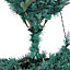 7ft Rokua Warm white LED Mint green glitter design Pre-lit Artificial Christmas tree