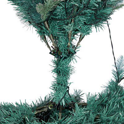 7ft Rokua Warm white LED Mint green glitter design Pre-lit Artificial Christmas tree