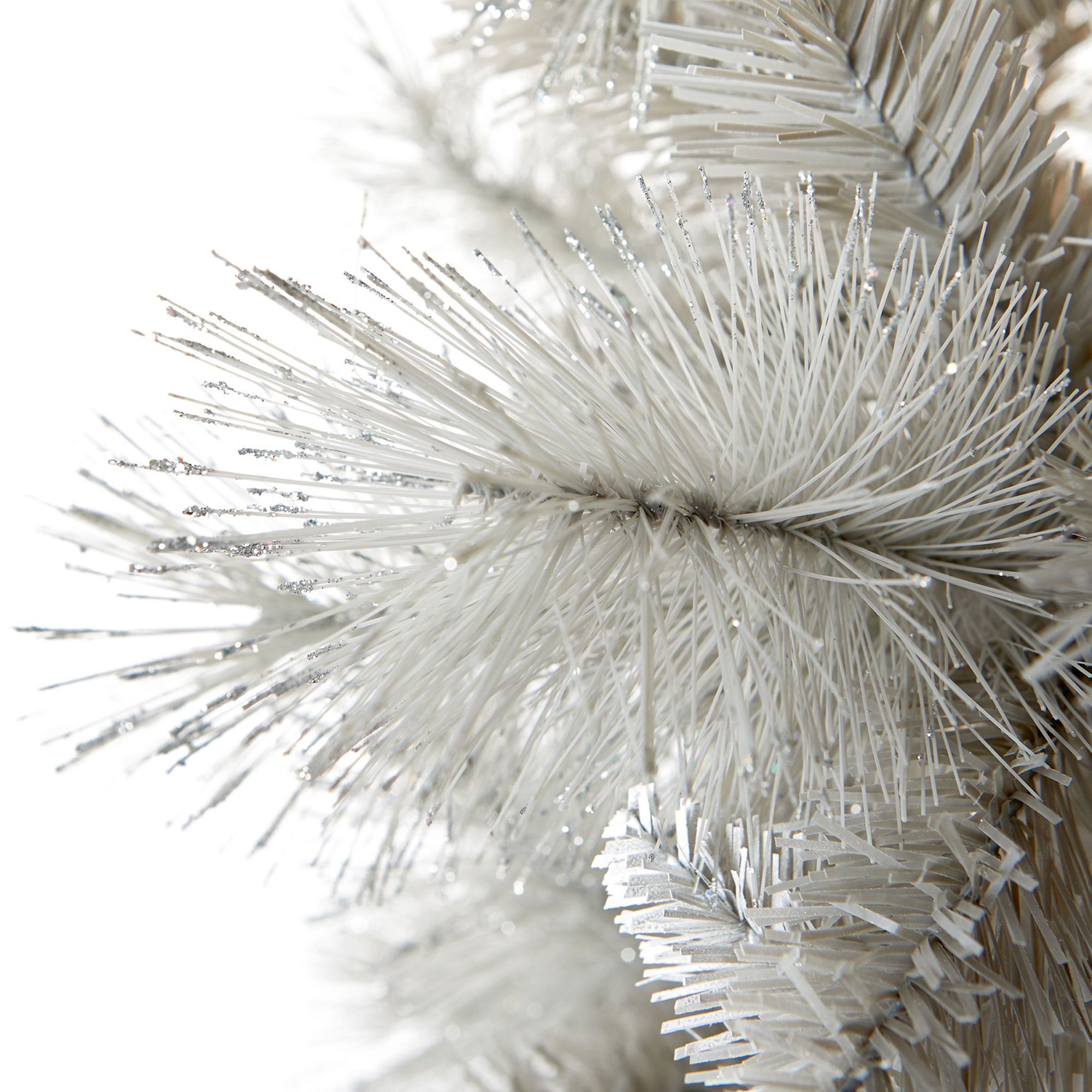 7ft Silver tipped Fir Grey Hinged Full Artificial Christmas tree