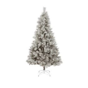 7ft Silver tipped Fir Hinged Full Artificial Christmas tree
