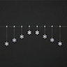 8 Ice white Snowflake LED Curtain light with 4m Clear cable