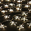 80 Ice white Star LED String lights Clear cable