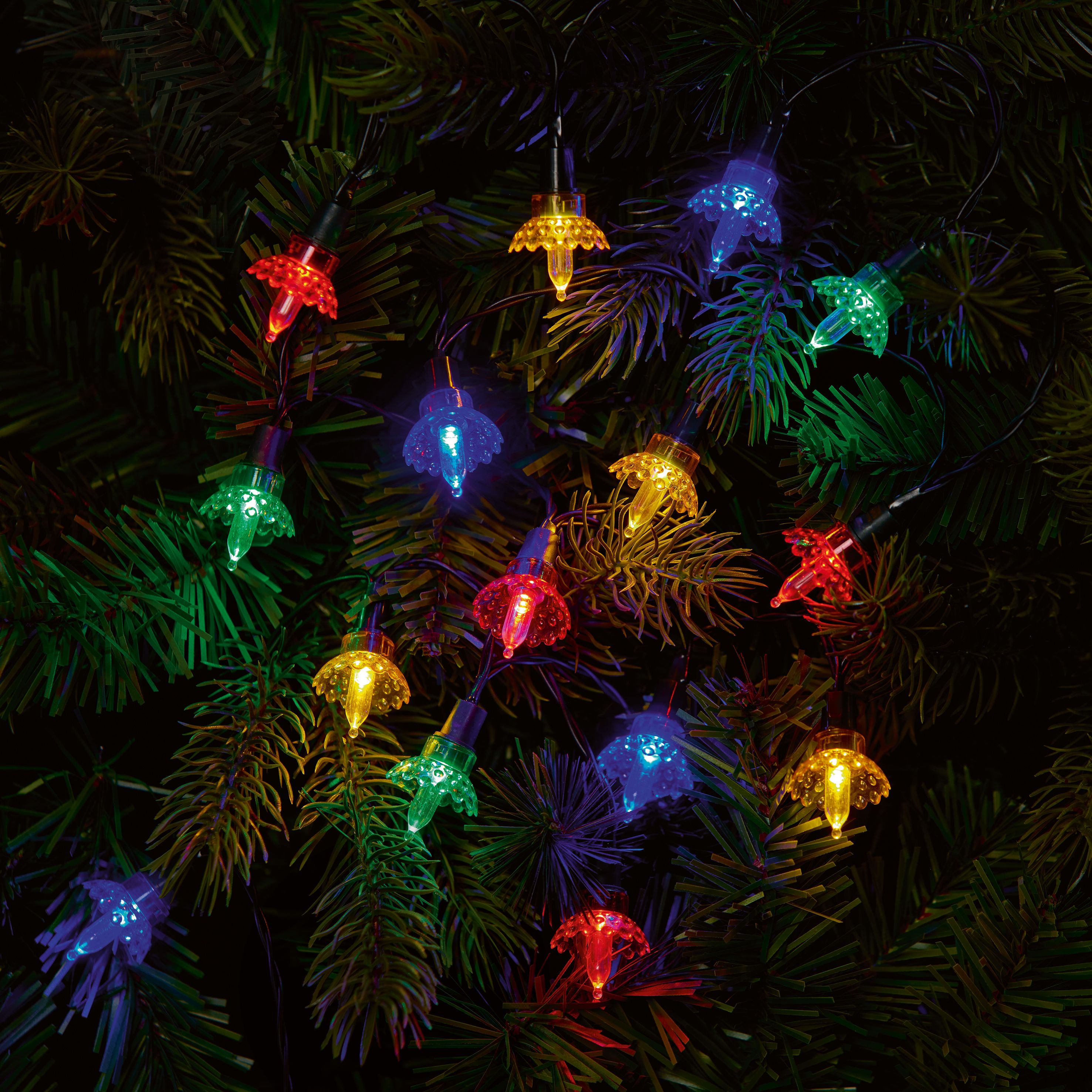 80 Multicolour Fairy cap LED String lights With timer function