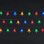 80 Multicolour Star LED String lights Clear cable