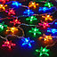 80 Multicolour Star LED String lights Clear cable