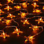 80 Warm white Star LED String lights Clear cable