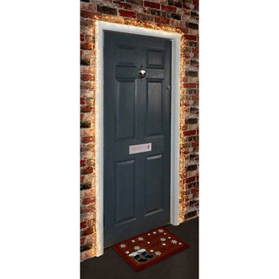800 Warm white Door garland LED String lights Silver cable