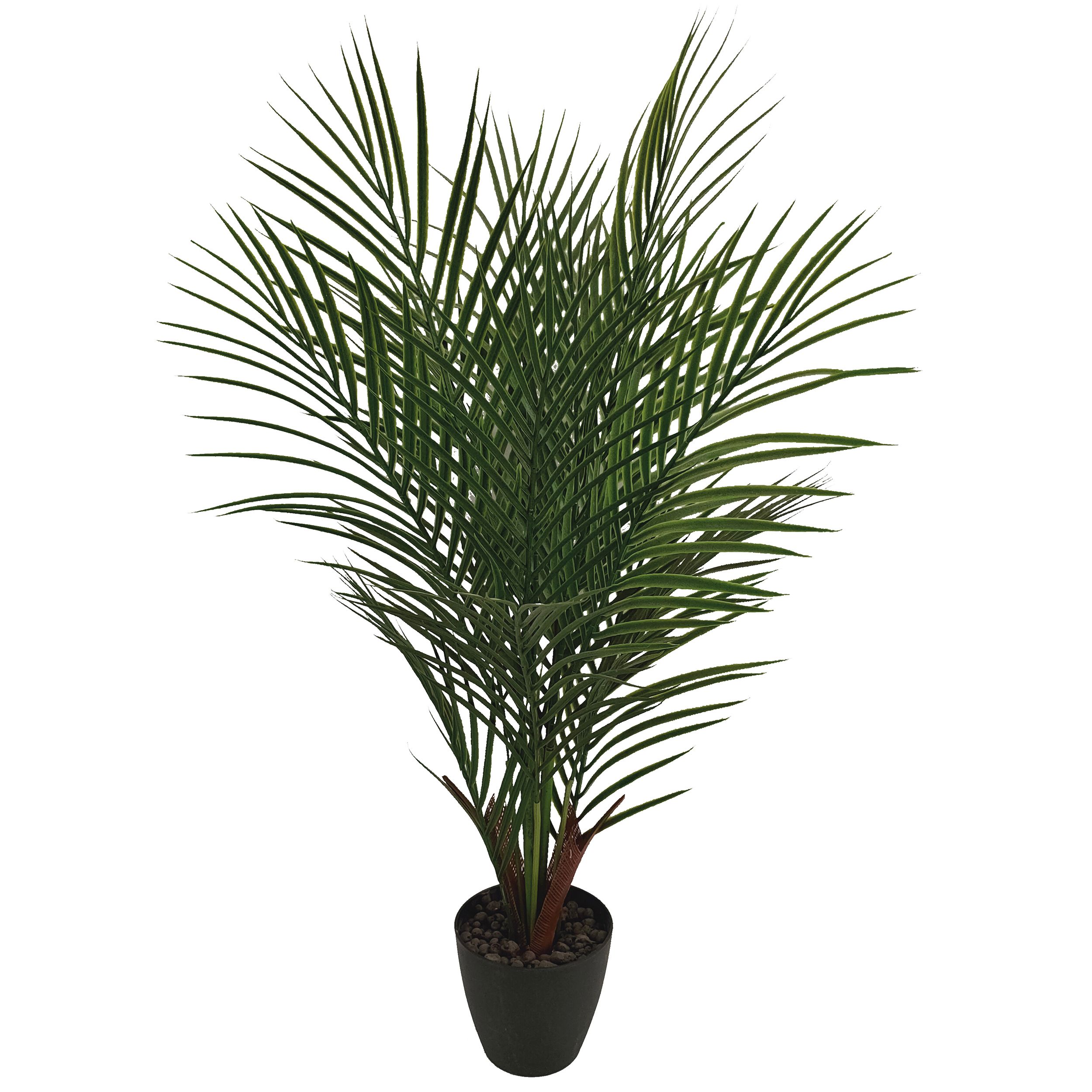 84cm Areca Palm tree Artificial plant in Black Pot DIY at B&Q