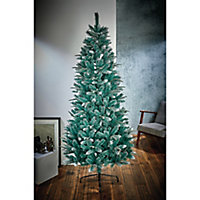 8ft Bluemount Fir Green Hinged Full Artificial Christmas tree