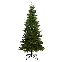 8ft Eiger Natural looking Green Hooked Full Artificial Christmas tree