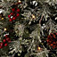 8ft Fairview Berry & pine cone design Pre-lit Artificial Christmas tree