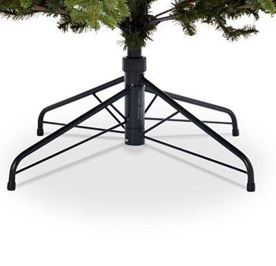 8ft Full Thetford Warm white LED Natural looking Pre-lit Artificial Christmas tree - Green