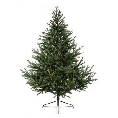 8ft Glenshee Spruce Green Hinged Full Artificial Christmas tree