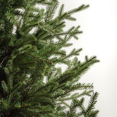 8ft Glenshee Spruce Green Hinged Full Artificial Christmas tree