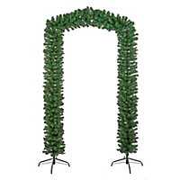 8ft Green Artificial Christmas tree arch