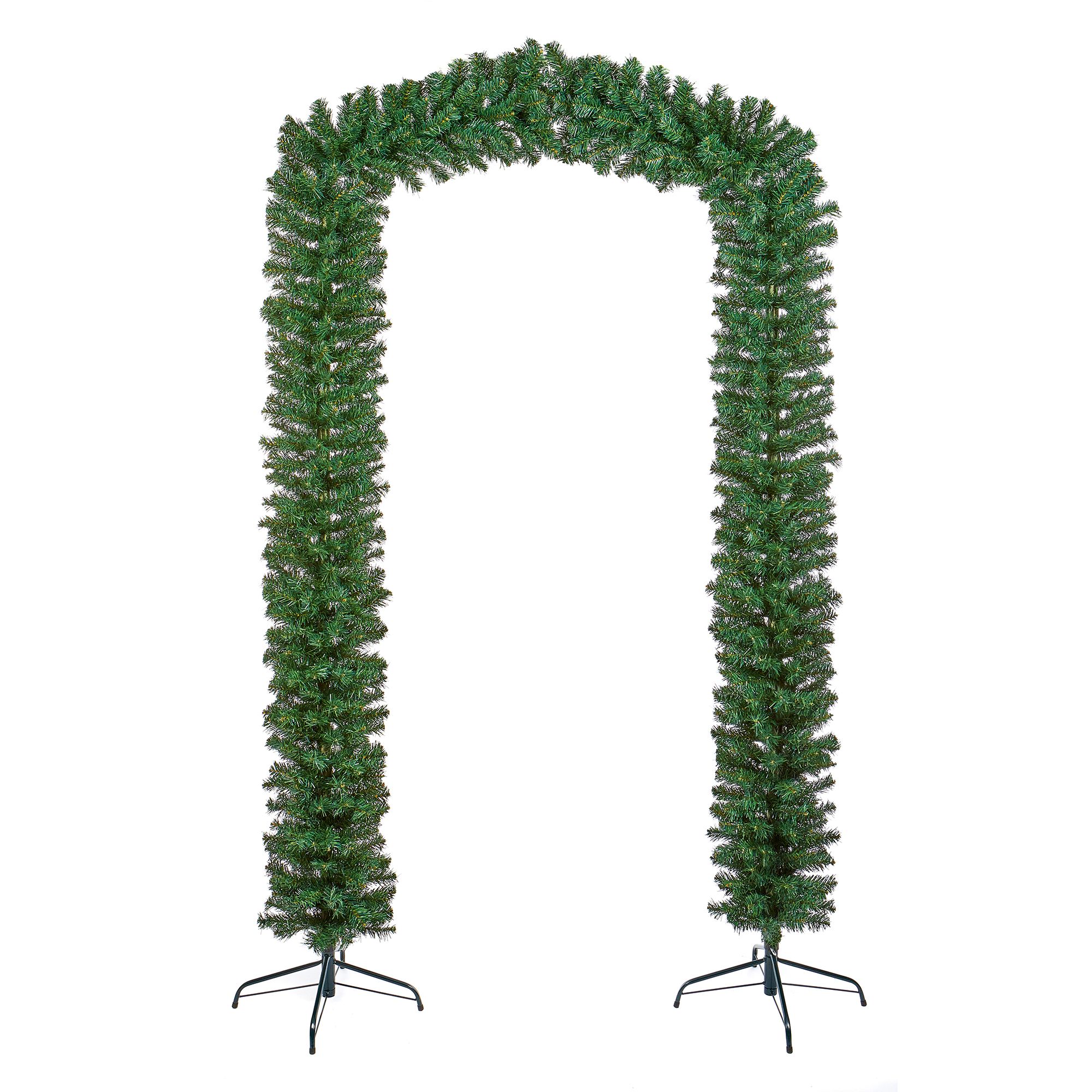 8ft Green Artificial Christmas tree arch DIY at B&Q