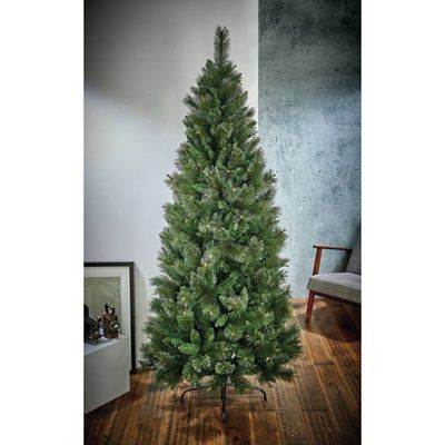 8ft Ridgemere Slim pine Artificial Christmas tree | DIY at B&Q
