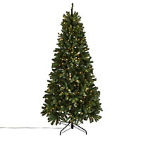 8ft Smart Natural looking Pre-lit Artificial Christmas tree