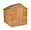 8x6 Apex Dip treated Overlap Golden brown Wooden Shed with floor - Assembly service included