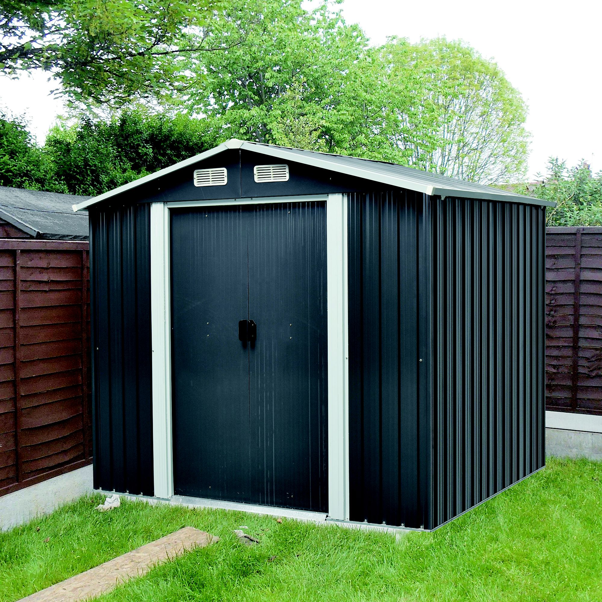 8x6 Apex Metal Shed | DIY At B&Q