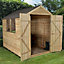 8x6 Apex Pressure treated Overlap Green Wooden Shed with floor - Assembly service included