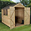 8x6 Apex Pressure treated Overlap Green Wooden Shed with floor