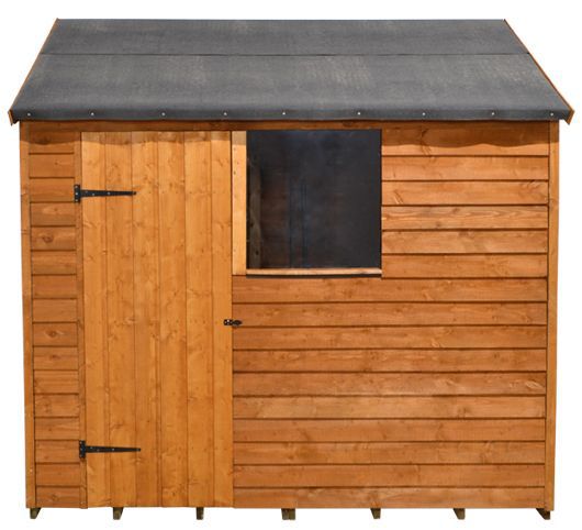 8x6 Larchlap Reverse Apex Overlap Wooden Shed With Assembly Service ...