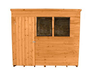 8X6 OVERLAP PENT SHED ASSEMBLED