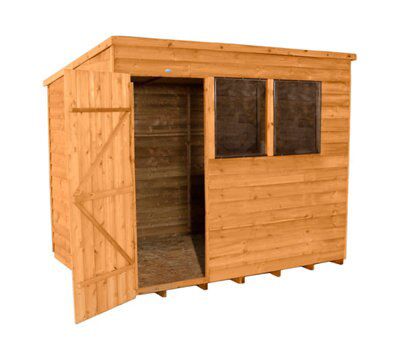 8X6 OVERLAP PENT SHED ASSEMBLED