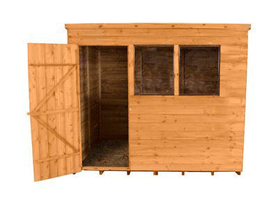 8X6 OVERLAP PENT SHED ASSEMBLED